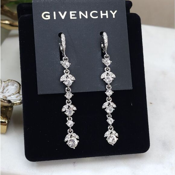 Authentic NWT Givenchy Swarovski Crystal Drop Earring with Unbranded Box - Picture 5 of 9